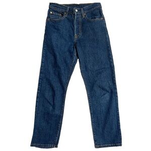 Levi's 501 Dark Blue Button Fly Jeans Sz 25 EUC